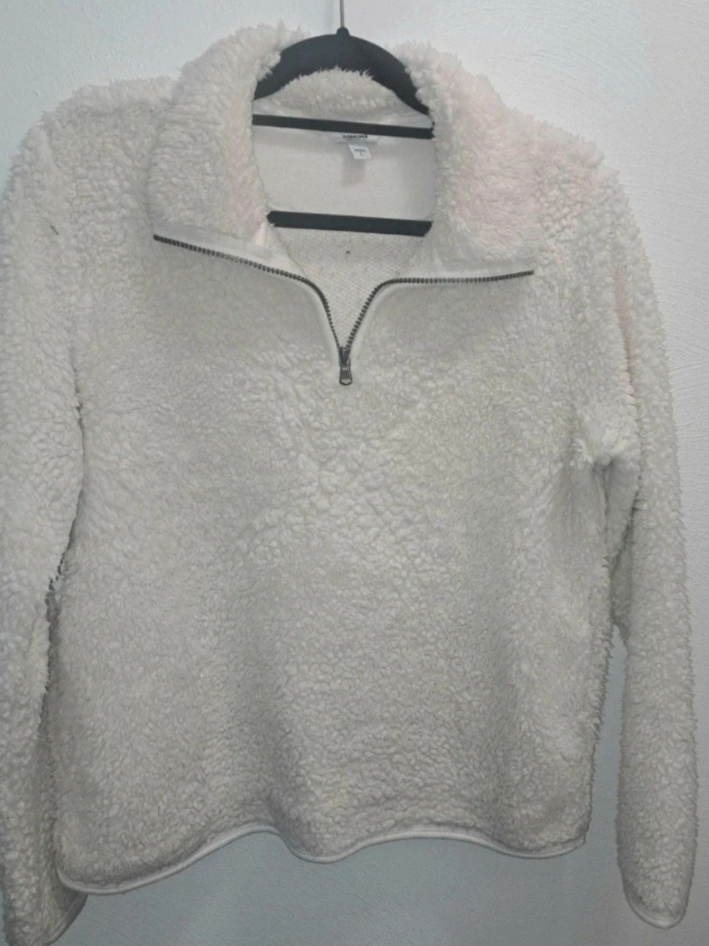 Sonoma Cream Sherpa Half-Zip Teddy Jacket